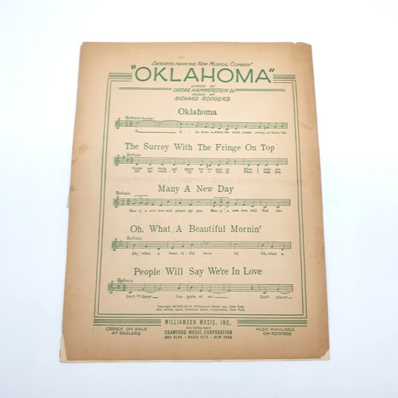 If I Loved You Carousel Vintage Sheet Music Theater Guild Rodgers Hammerstein - Picture 5 of 5